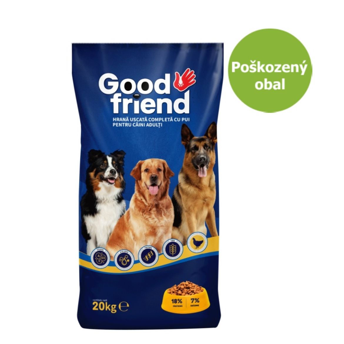 Obrázek z Good friend Standard Dog Adult Kuře 20 kg - Poškozený obal - SLEVA 15 % 