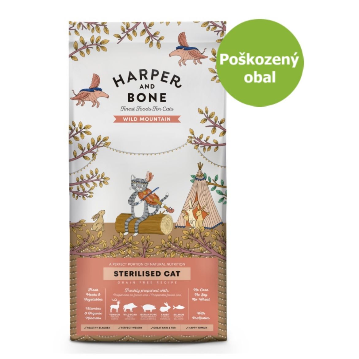 Obrázek z Harper and Bone Cat Sterilised divoké hory 5 kg - Poškozený obal - SLEVA 15 % 