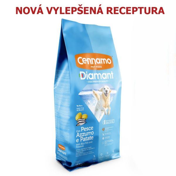 Obrázek Diamant Dog Adult Modrá ryba a brambory 15 kg