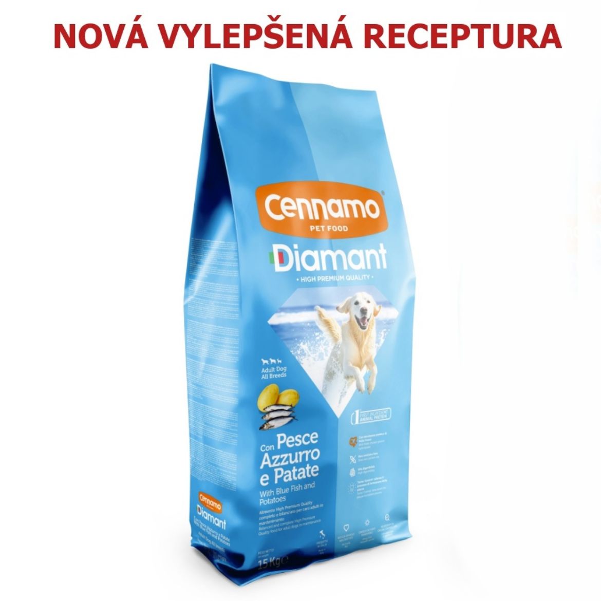 Obrázek z Diamant Dog Adult Modrá ryba a brambory 15 kg 