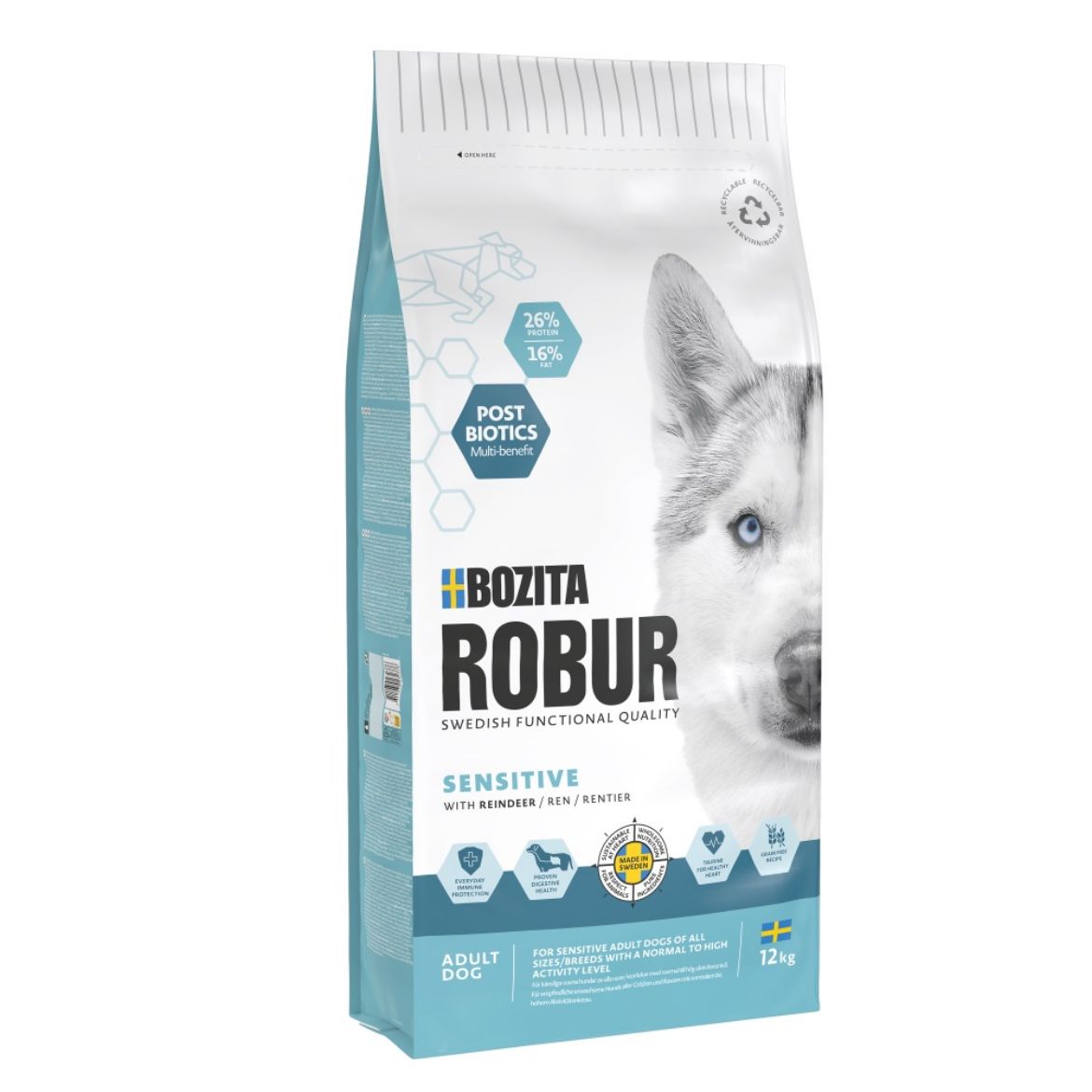 Obrázek z Bozita Robur Dog Sensitive Reindeer 12 kg 