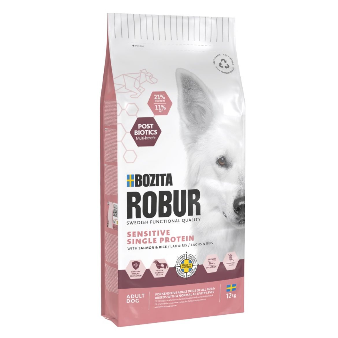 Obrázek z Bozita Robur Dog Sensitive Single Protein Salmon 12 kg 