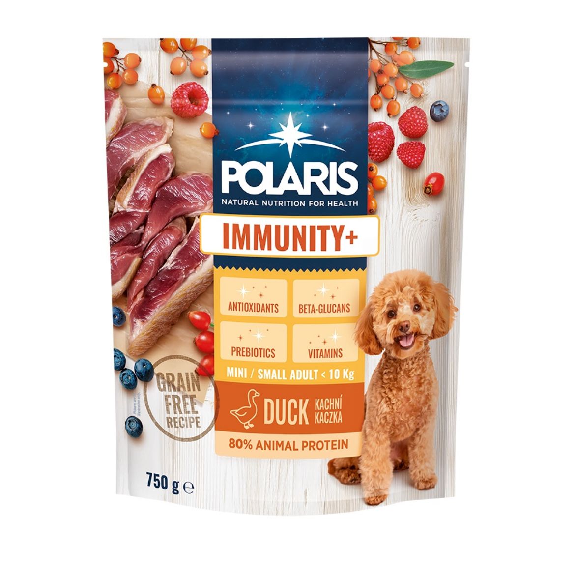 Obrázek z Polaris Immunity Dog Adult small & mini Kachní GF 750 g 
