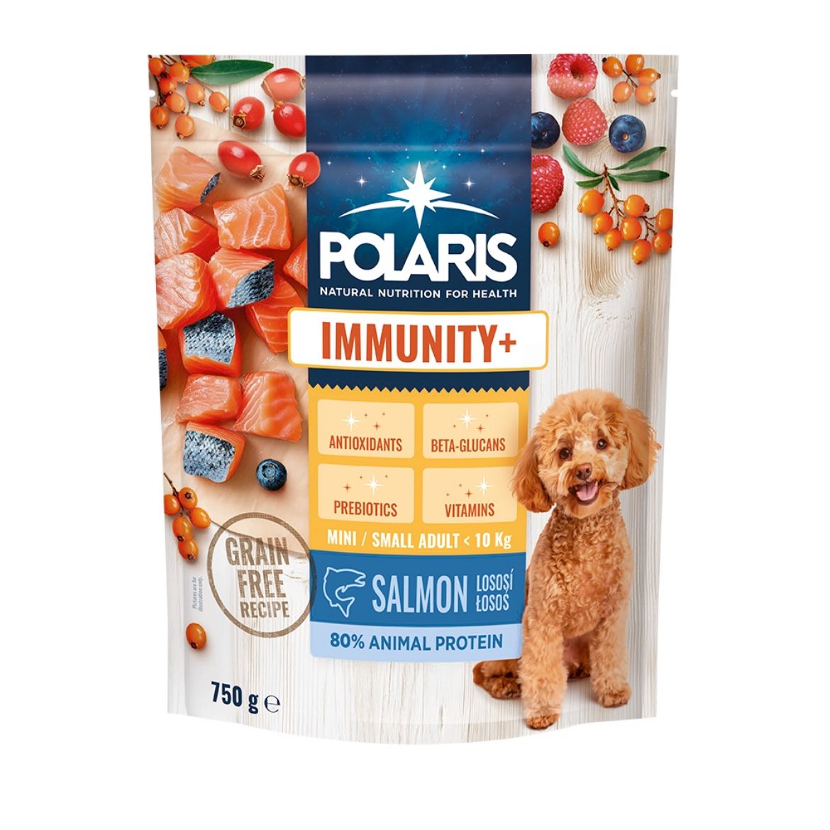 Obrázek z Polaris Immunity Dog Adult small & mini Losos GF 750 g 