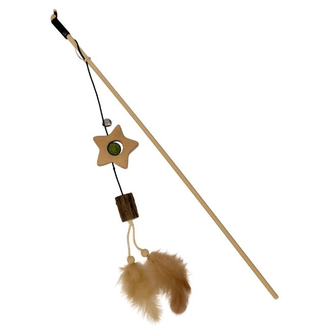 Vábnička dřevěná hvězda s catnipem pro kočky