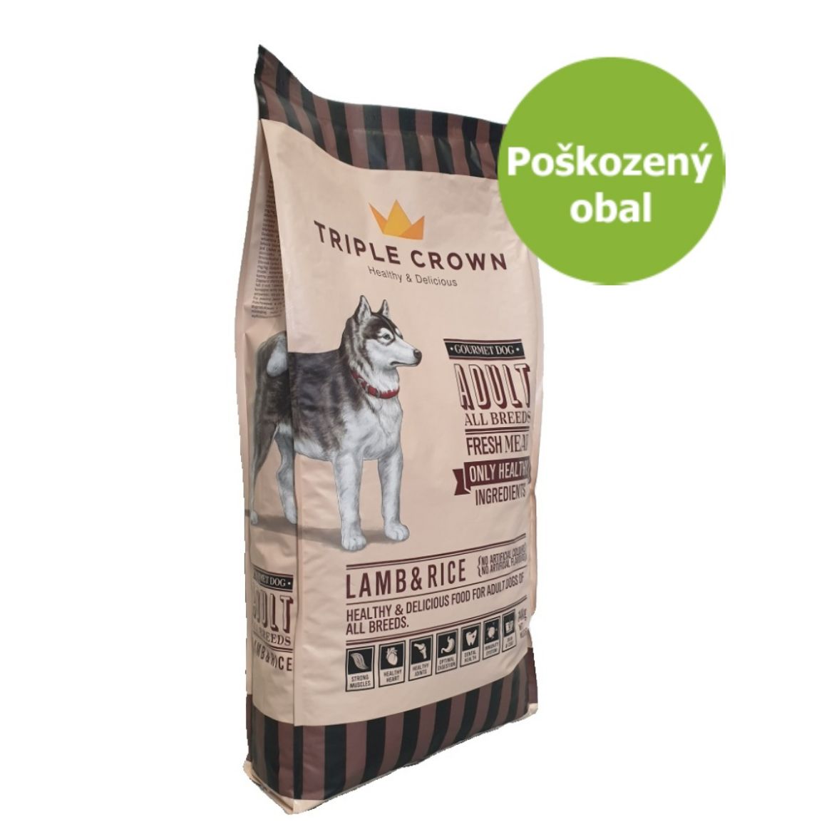 TRIPLE CROWN gourmet dog lamb, kompletní prémiové krmivo po dospělé psy, bezlepkové, jehněčí, hypoalergenní