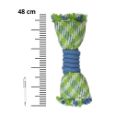 přetahovací hračka pro psy odolná Lanový polštář mašle XXL pískající zeleno-modrý 48 cm