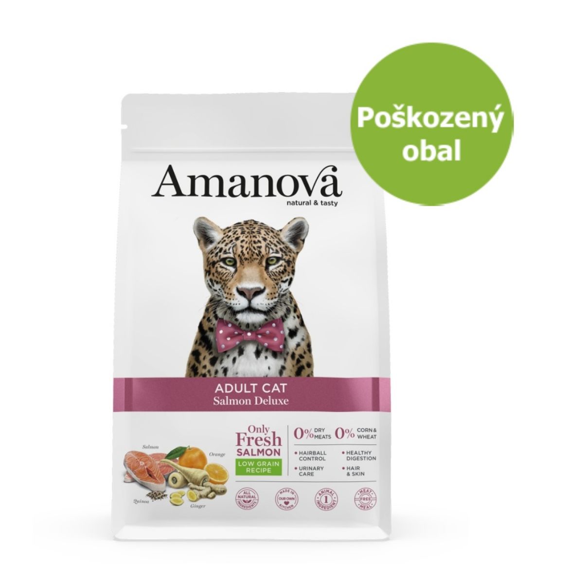 Obrázek z Amanova Cat Adult Salmon & Quinoa LG 6 kg - Poškozený obal - SLEVA 15 % 