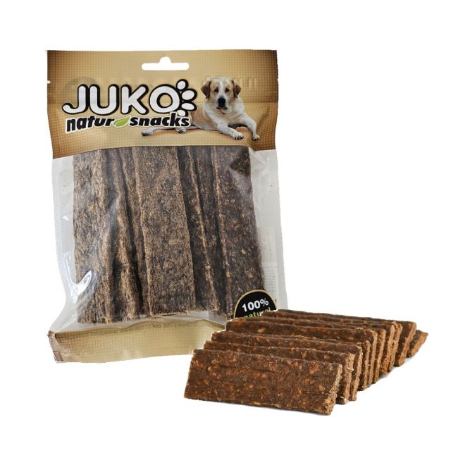 Srnčí maso plátky sušené JUKO Snacks, 100 % přírodní sušený pamlsek 