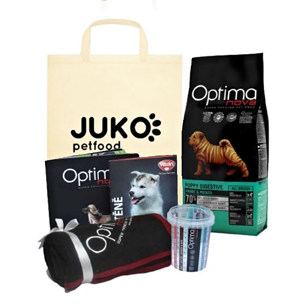 OPTIMAnova puppy digestive, stěně, citlivé trávení, superprémiové, balíček pro štěně