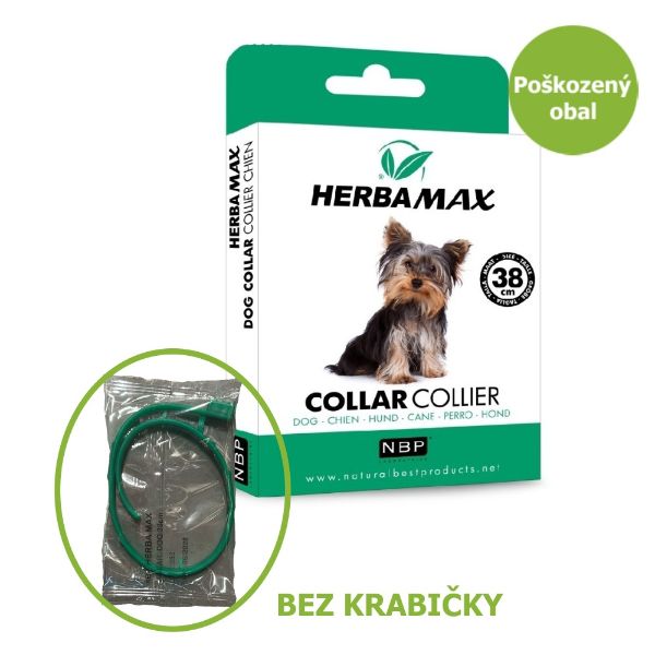 Herba Max collar dog, repelentní obojek pro psy, 38 cm, přírodní složení