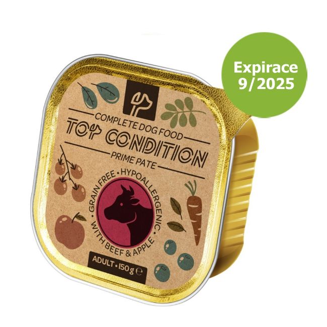 Top condition, prémiové krmivo pro psy, vanička, paté ,beef & apple