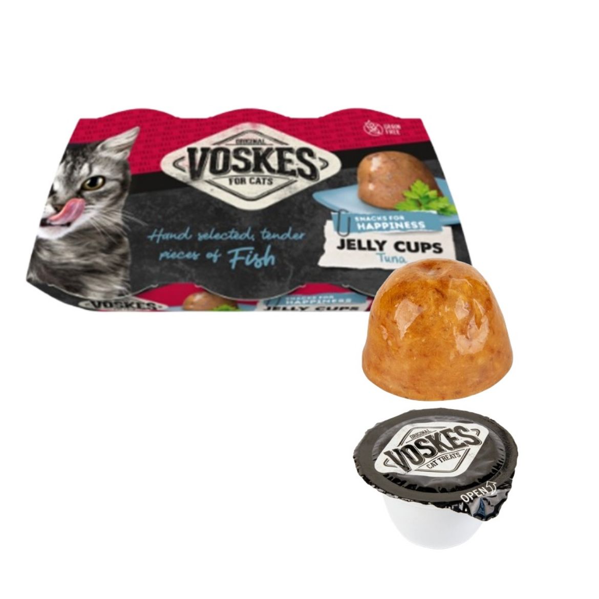 Voskes Cat jelly cups želatinové košíčky s Tuňákem 6 x 25 g