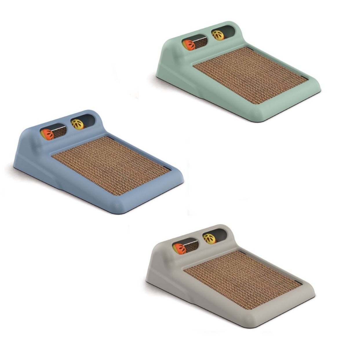 Škrábadlo pro kočky Flipper se 2 kuličkami