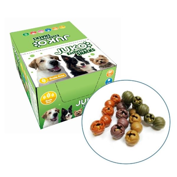 pamlsek pro psa, housenka plněná masem, grain free, bez obilí, bez lepku, dentální, 10cm