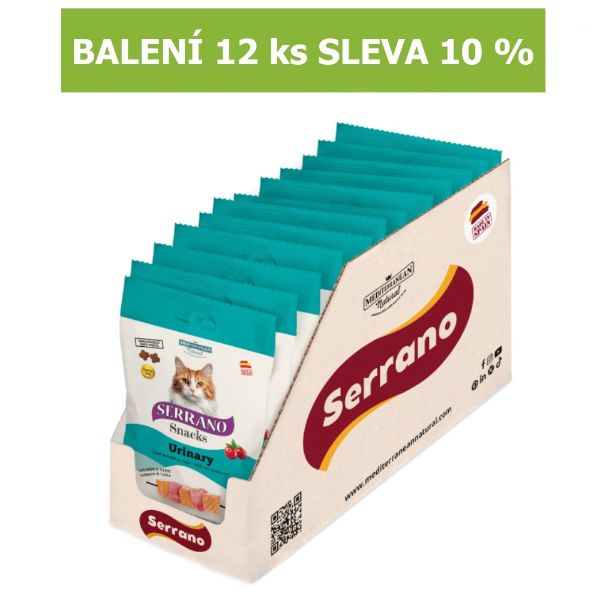 Serrano pamlsek pro kočku s čerstvým lososem a tuňákem urinary Serrano pamlsek pro kočku s čerstvým lososem a tuňákem urinary