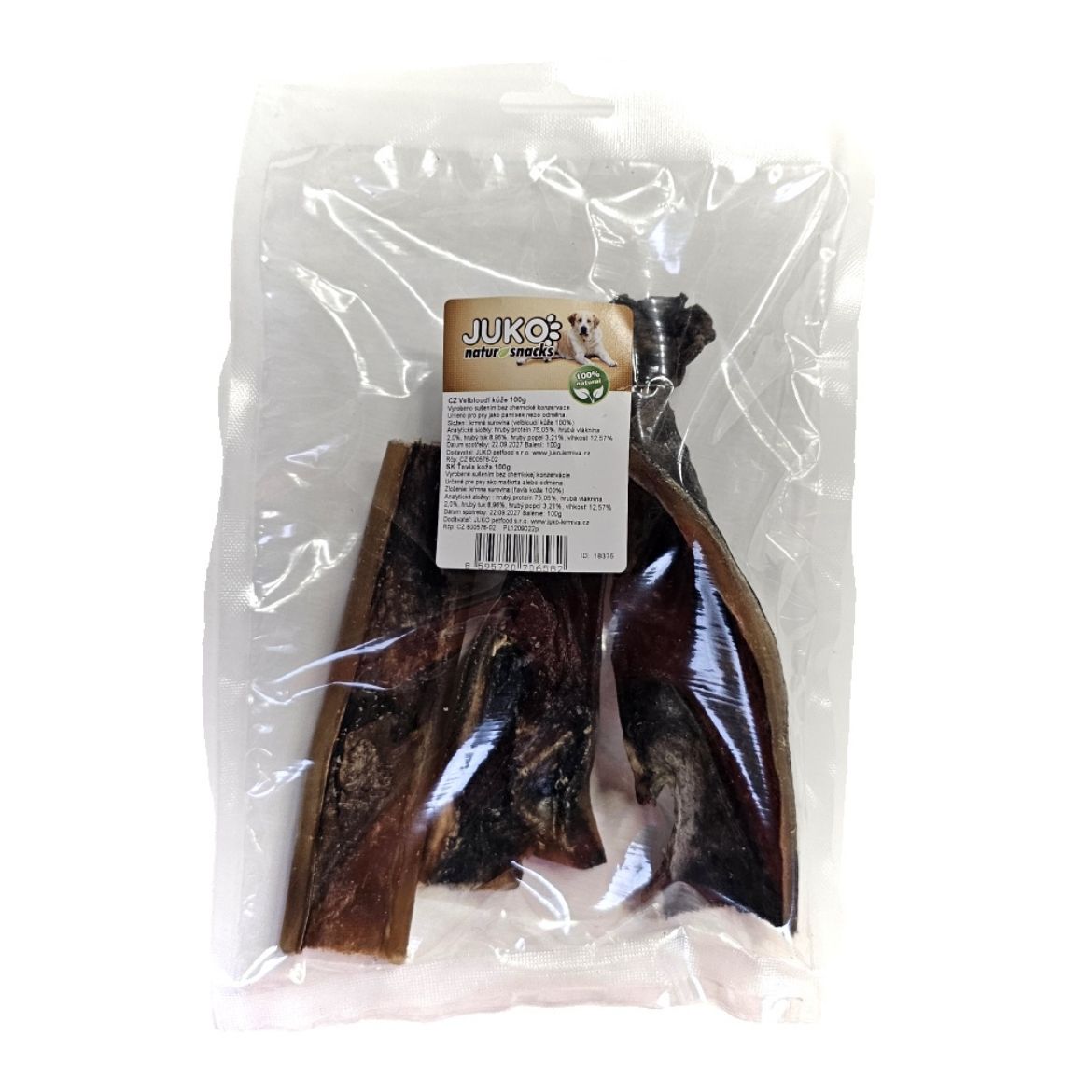 sušený pamlsek pro psy velbloudí kůže