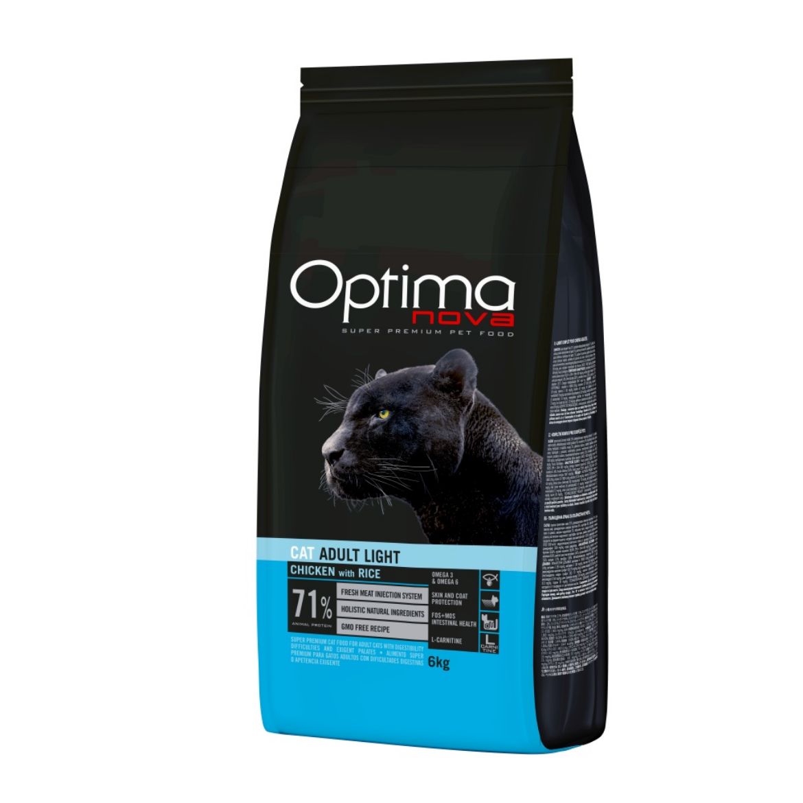 OPTIMAcat light, 6 kg, kočka, kontrola váha. chicken, kuře, rice, rýže, superprémiové krmivo