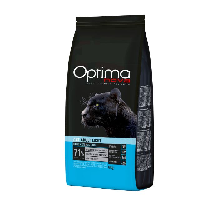 OPTIMAcat light, 6 kg, kočka, kontrola váha. chicken, kuře, rice, rýže, superprémiové krmivo