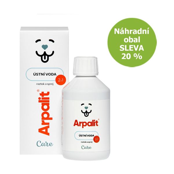 Arpalit Care Ústní voda, 2 v (roztok a sprej) 250 ml, Zabraňuje tvorbě zubního plaku a zubního