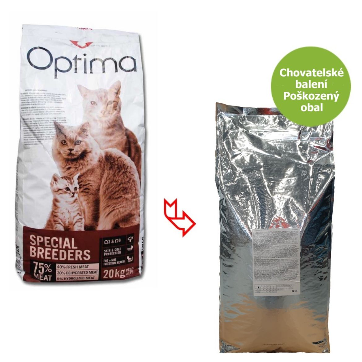 Obrázek z OPTIMAnova Cat Sterilised 19,3-19,7 kg - Poškozený obal - SLEVA 15 % 