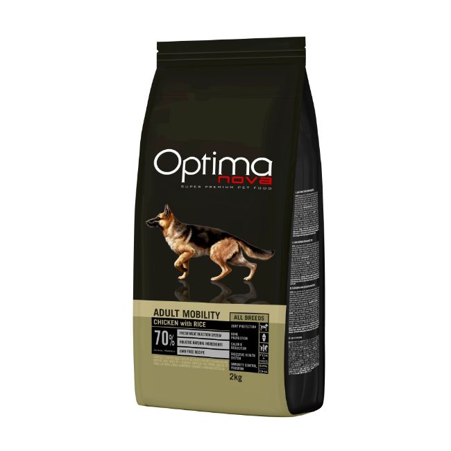 OPTIMAnova dog mobility, zlepšuje pohyblivost kloubů, dospělý pes, superprémiové, kuřecí s rýží, chicken and rice