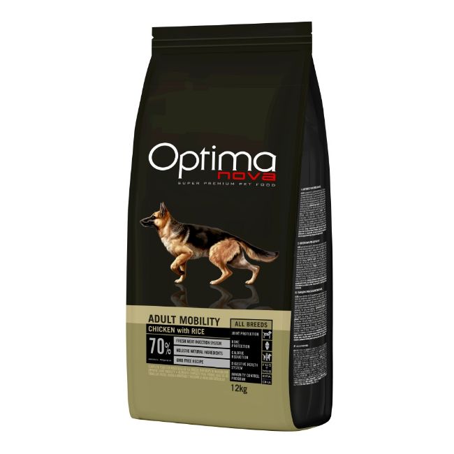 OPTIMAnova dog mobility, pohyblivost kloubů, superprémiové, kuřecí s rýží, chicken and rice, pes