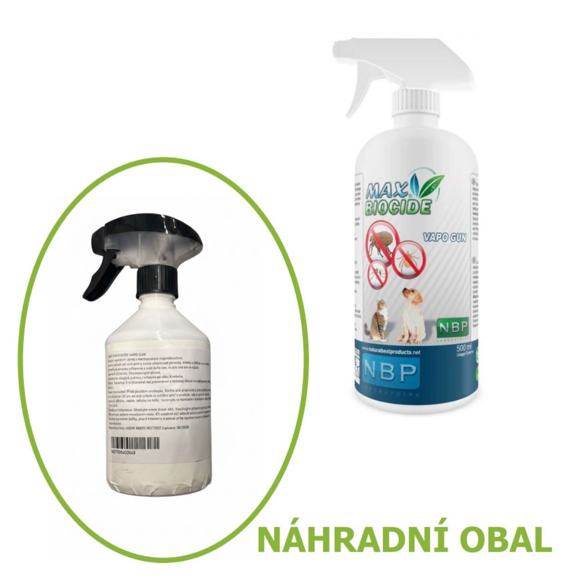 Max biocide vapo gun, repelentní sprej s mechanickým rozprašovačem. Přírodní složky, geraniol