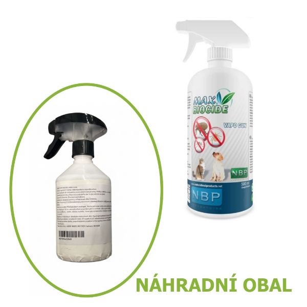 Max biocide vapo gun, repelentní sprej s mechanickým rozprašovačem. Přírodní složky, geraniol