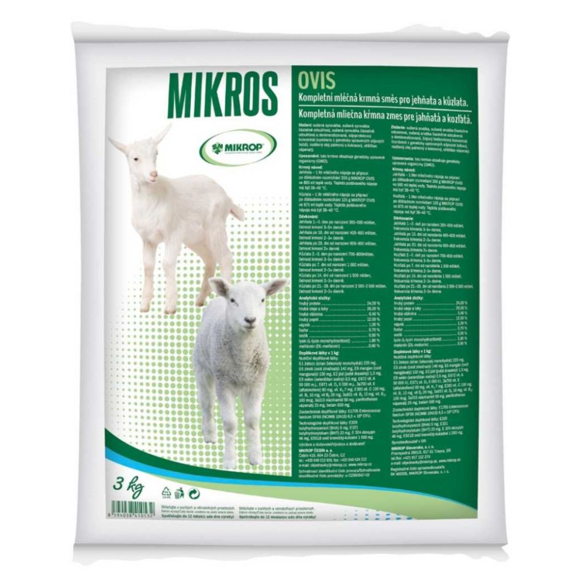 Mikros Ovis sušené mléko jehně, kůzle 3 kg