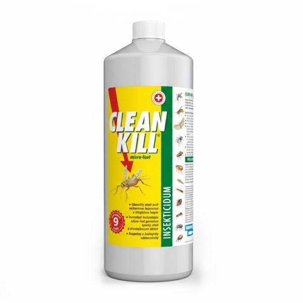 Clean kill, Insekticid s inovativní patentovanou dvousložkovou recepturou, okamžitý účinek na prostředí, pro široké spektrum hmyzu