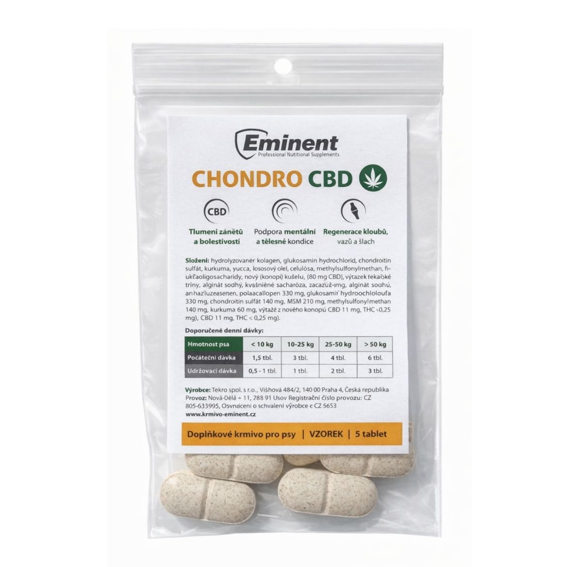 Zdarma k nákupu - EMINENT CHONDRO CBD TABLETY