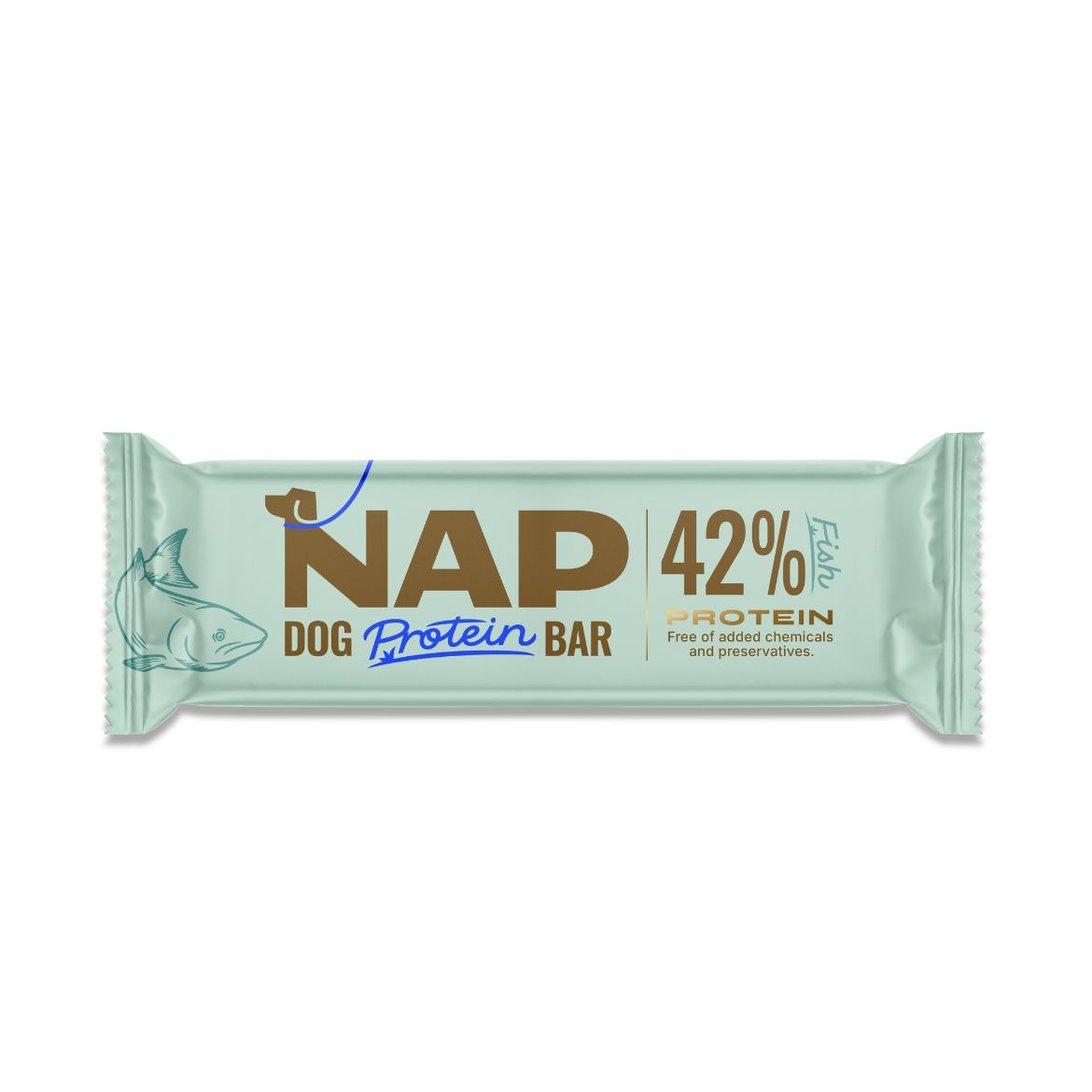 NAP proteinová tyčinka, rybí, dog protein bar, bílkovina, vláknina