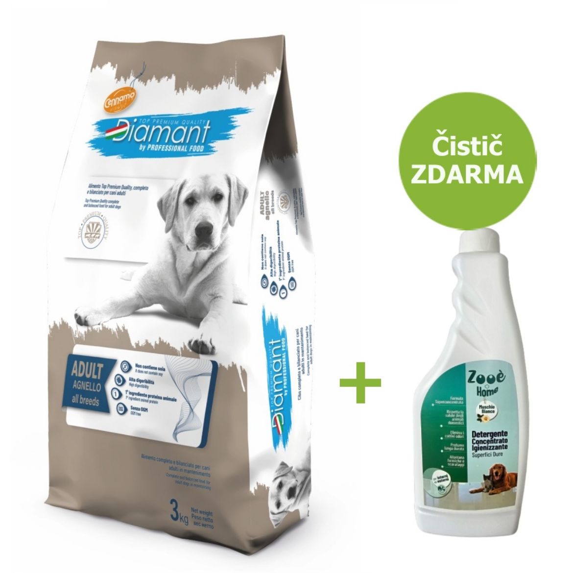 Diamant dog adult agnello, kompletní krmivo pro dospělé psy všech plemen s jehněčím masem