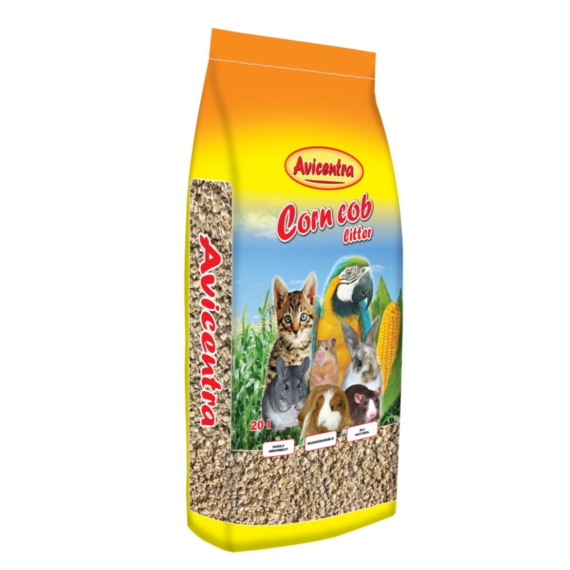 Avicentra kukuřičná podestýlka hrubá 10 l