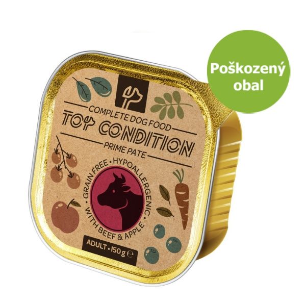 Top condition, prémiové krmivo pro psy, vanička, paté ,beef & apple