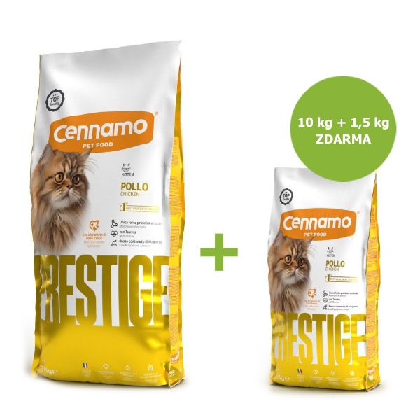 Prestige Cat Kitten Chicken 10 kg + 1,5 kg ZDARMA