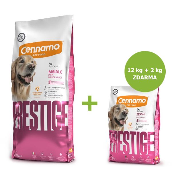 Prestige Dog Adult Maxi Pork 12 kg + 2 kg ZDARMA