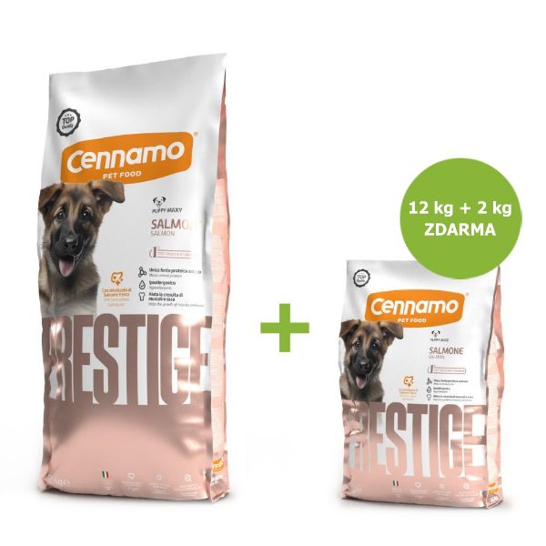 Prestige Dog Puppy Maxi Salmon 12 kg + 2 kg ZDARMA