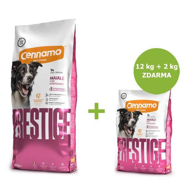 Prestige Dog Adult Medium Pork 12 kg + 2 kg ZDARMA
