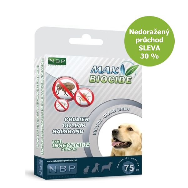 Obrázek Max Biocide Dog repelentní obojek, pes 75 cm !CZ! - Nedoražený průchod provlečení - SLEVA 30 %