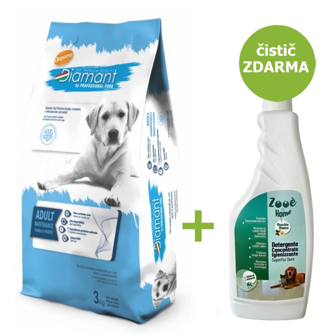 Diamant dog adult tonno e patate, kompletní krmivo pro dospělé psy všech plemen s tuňákem a bramborem