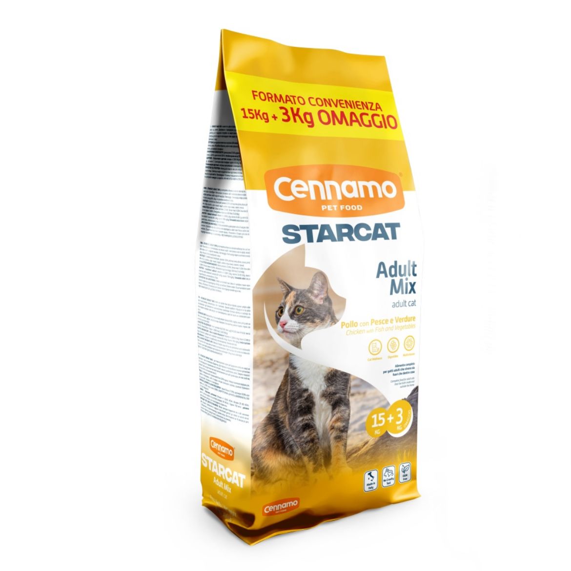 PLUTO Star Cat Adult Mix 15 kg kompletní krmivo pro kočky PLUTO Star Cat Adult Mix 15 kg + 3 kg ZDARMA