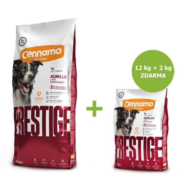 Prestige Dog Adult Medium Lamb 12 kg + 2 kg ZDARMA