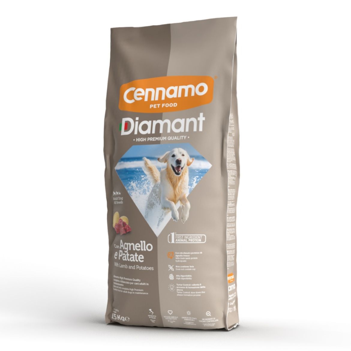 Diamant dog adult agnello, kompletní krmivo pro dospělé psy všech plemen s jehněčím masem