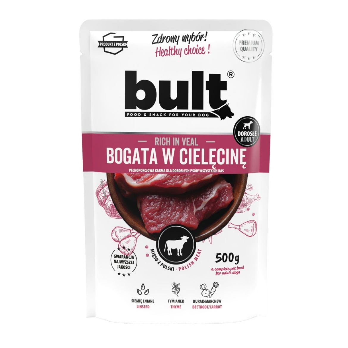 Bult Dog telecí, kapsička 500 g