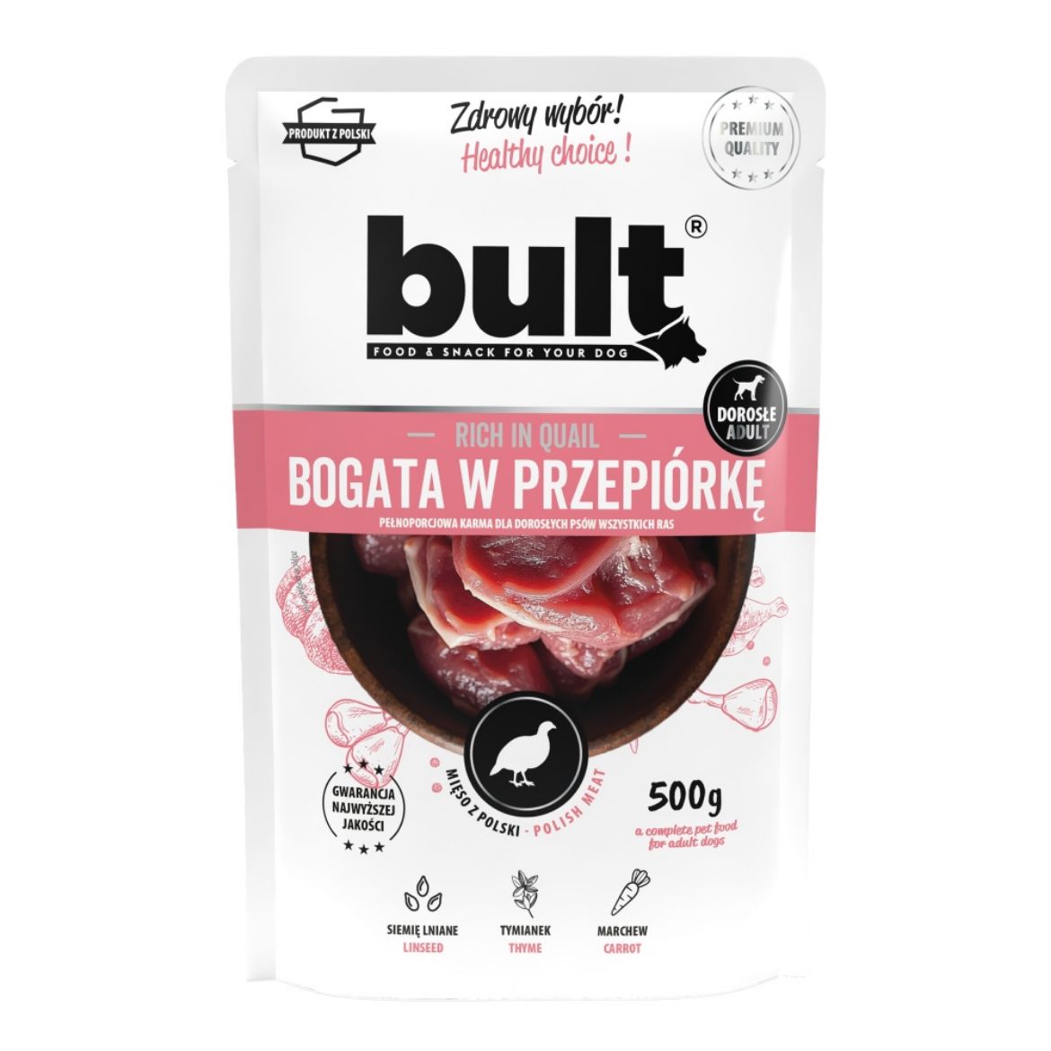 Bult Dog křepelka, kapsička 500 g