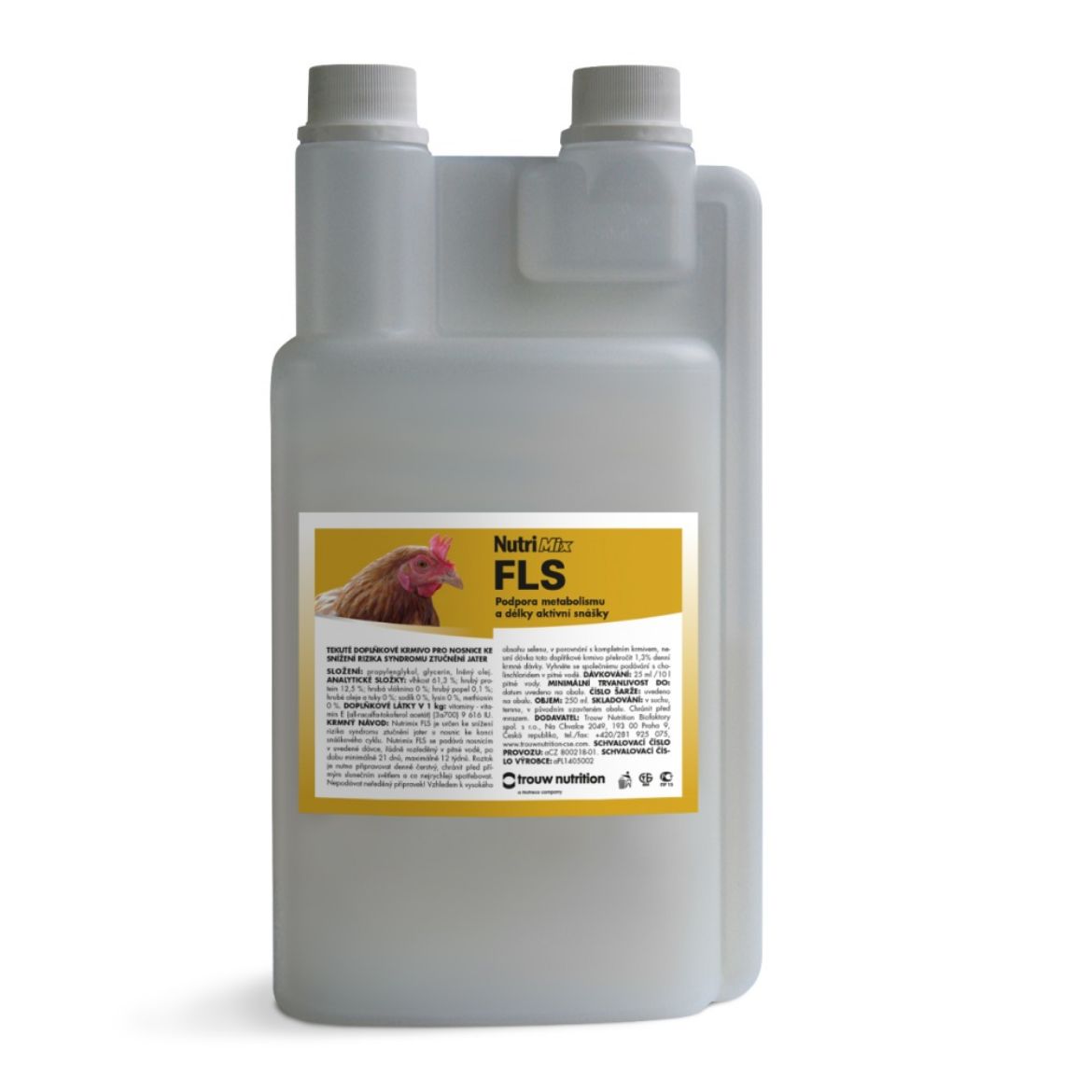 Nutri Mix FLS 250 ml Tekuté minerální krmivo pro nosnice – podpora jater a snášky