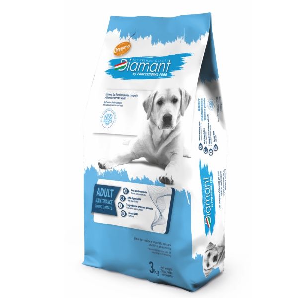 Diamant dog adult tonno e patate, kompletní krmivo pro dospělé psy všech plemen s tuňákem a bramborem