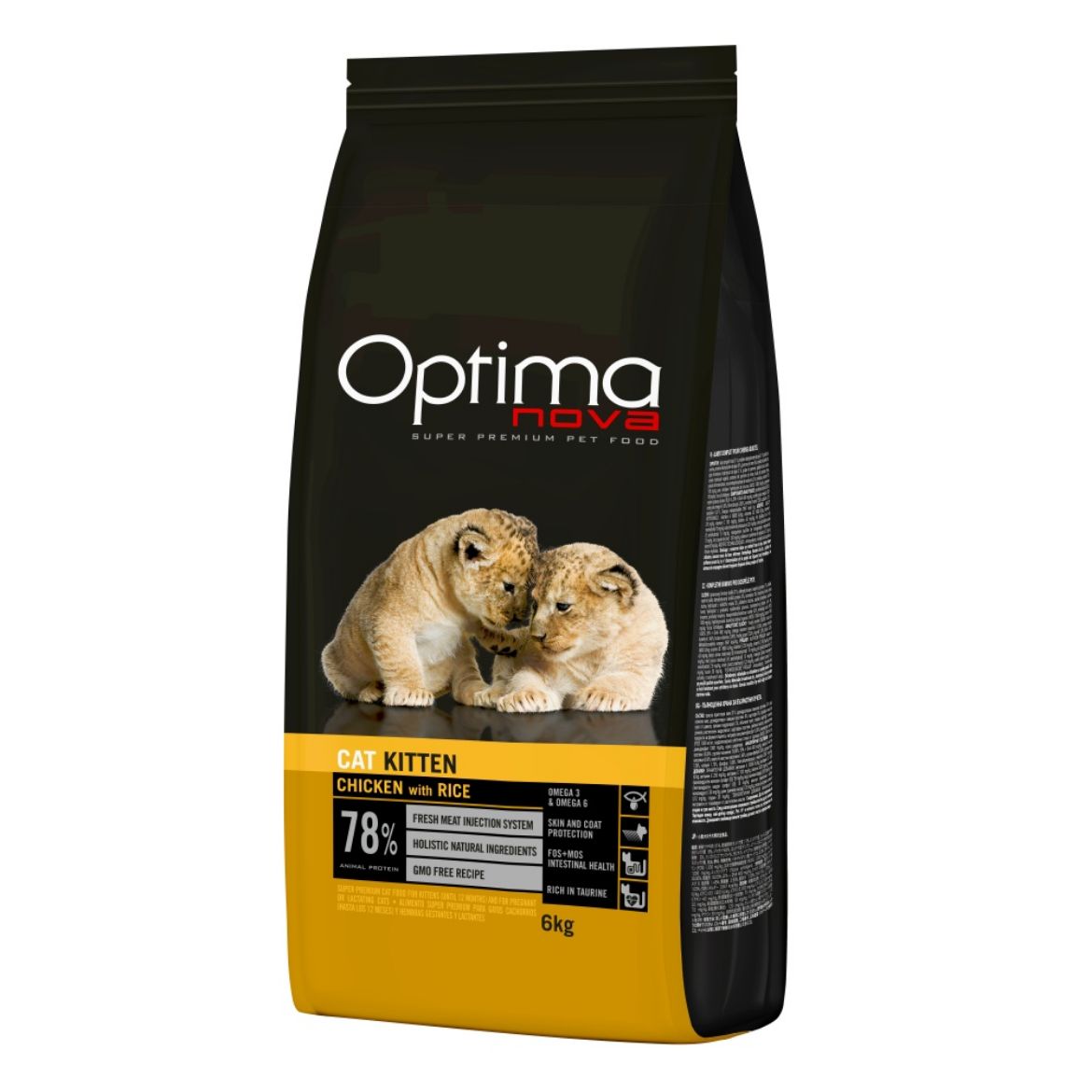 OPTIMAnova cat Kitten 6 kg, chicken, kuřecí, rice, rýže, přírodní, monoproteinové, superprémiové, koťata